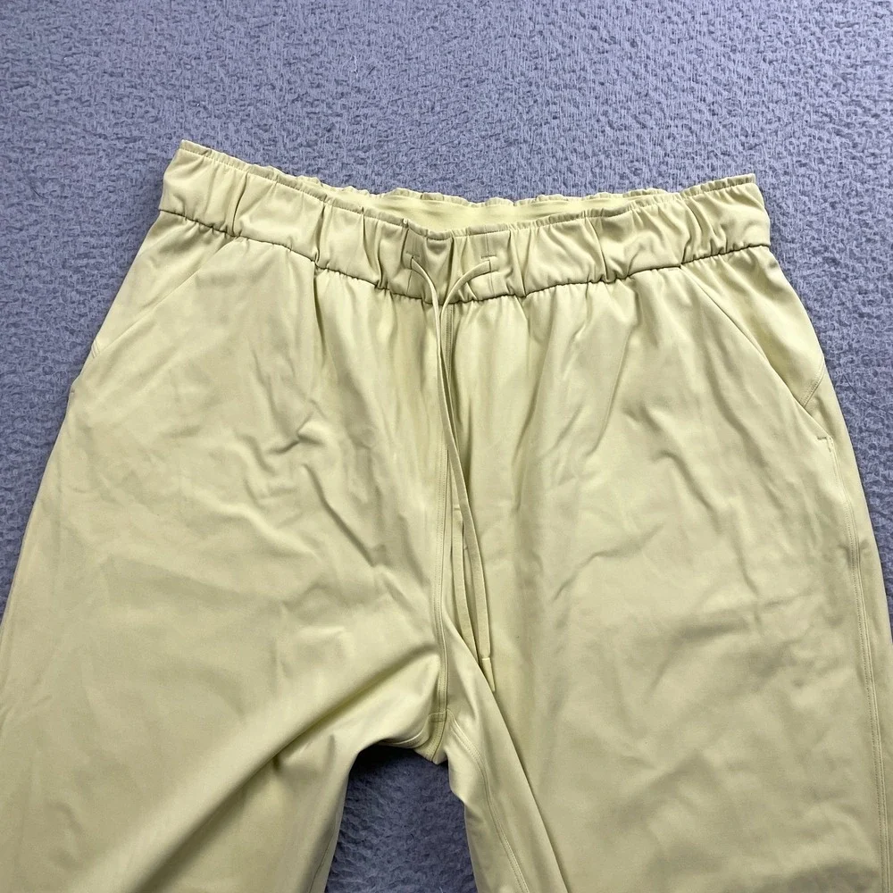 Lululemon Stretch High Rise Jogger Pants Womens 12 Yellow Luxtreme LW5DCRS